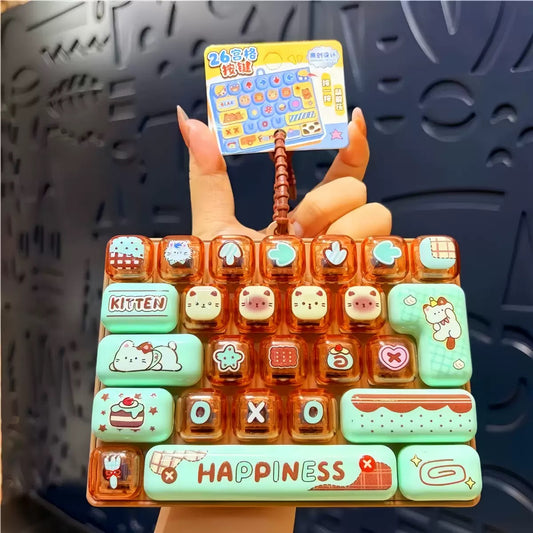 Mint Chocolate 26-Key Keyboard Fidget Toy